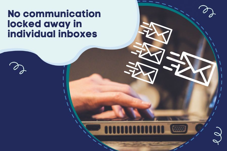no communication is locked away in individual email inboxes
