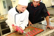 Young woman catering apprentice