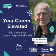 man outside smiling with a necklace on  'your career elevated' Join thousands supercharging their skills