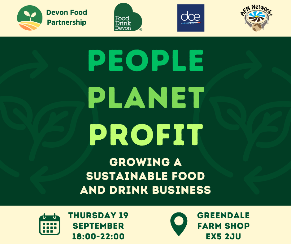 People Planet Profit: Growing a sustainable food and drink business event banner