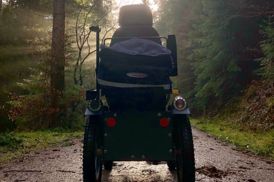 Countryside tramper in a forest