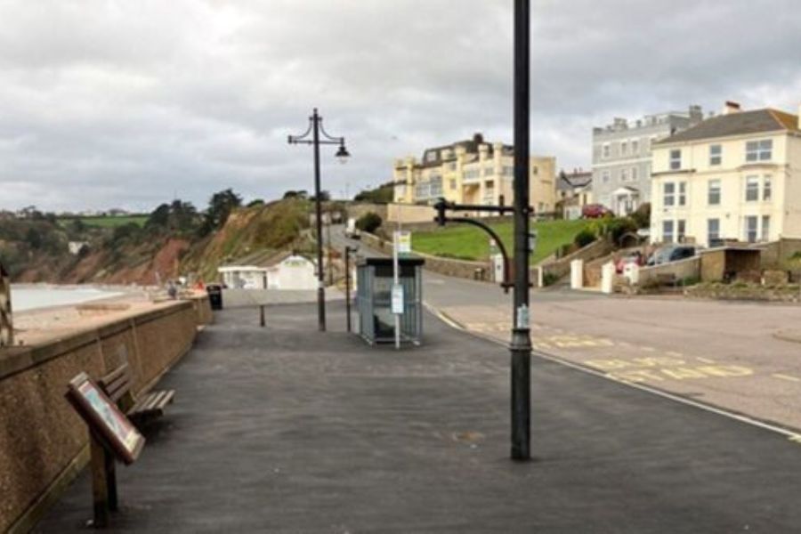 The new bus stop on Seaton esplanade