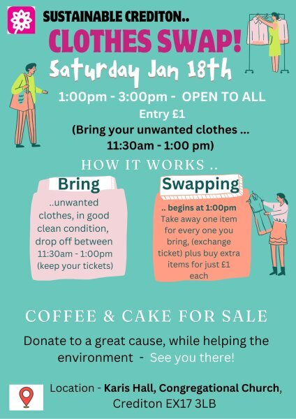 sustainable Crediton clothes Swap