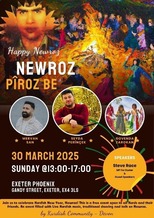 Poster for Kurdish Newroz celebration at the Exeter Phoenix on 30th March
