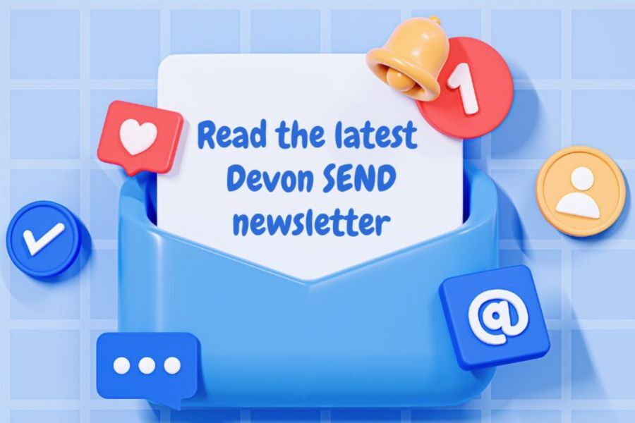 SEND Partnership newsletter image, reading Read the latest Devon SEND newsletter