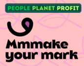 logo Mmmake Your Mark Campaign on pink background