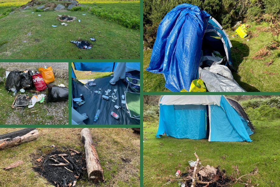 Damage on Dartmoor from fly-camping