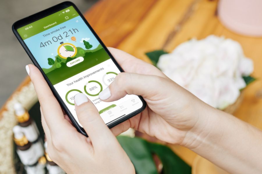 Smokefree app on phone screen