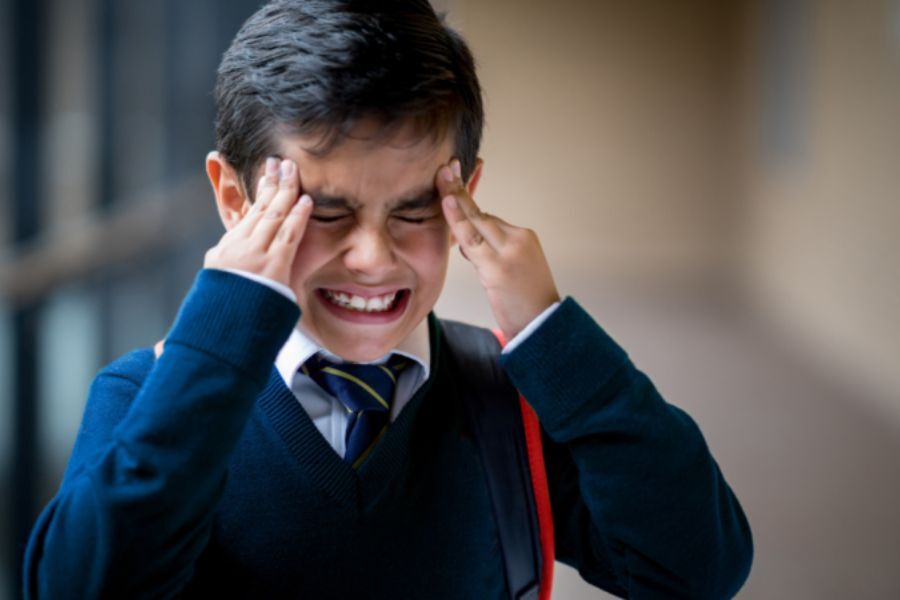 Child distressed about going to school 