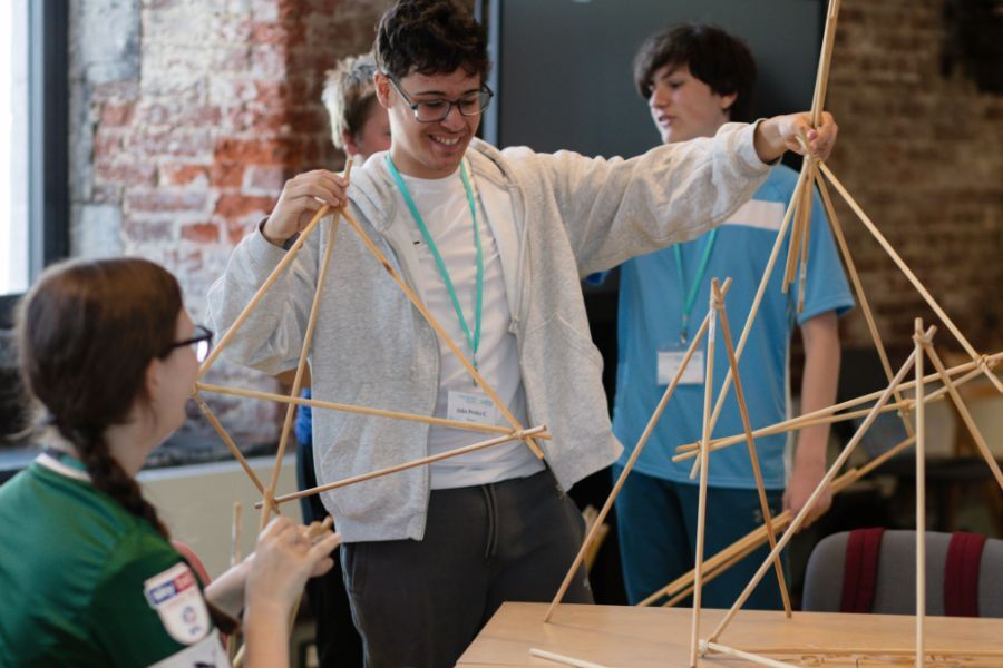 Young people learning