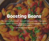 Boost Beans Campaign image with bean stew