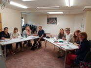 Adult students in a classroom