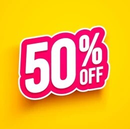 50% off