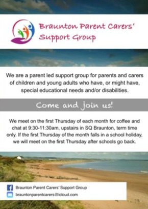 Poster for Braunton Parents Carers Support Group
