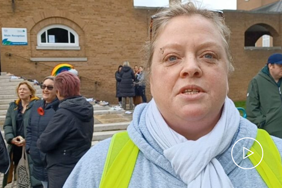 Charly Rhodes, organiser of the parents' protest at County Hall