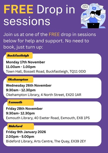 Drop in sessions poster dates