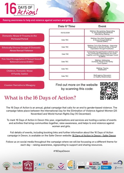 16 Days of Action Part 2 list of themes 