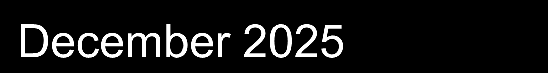 December 2025 Heading