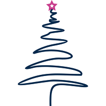 a stylised graphic of a Christmas tree