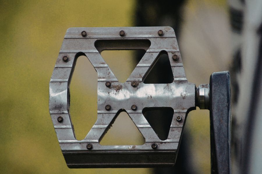 Close up of a cycle pedal