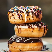 donuts with sprinkles to represent less healthy food
