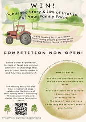 poster requesting submissions for a childrens farming book