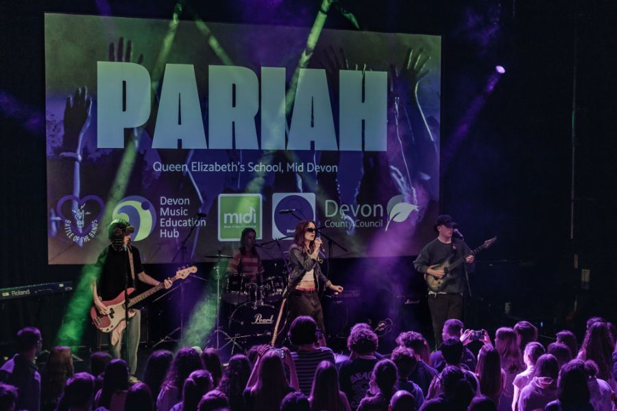 The band, Pariah, on stage. Winners of the Battle of the Bands 2026