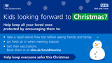 Social media graphic - encouraging parents to protect their families from COVID-19 over Christmas