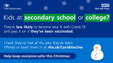 Social media graphic - encouraging parents to get their children vaccinated against COVID-19