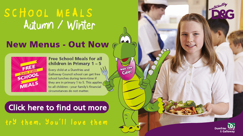 School Meals Autumn Winter. New menus out now. Click here to find out more.