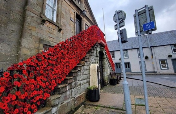 Sanquhar Tolbooth with Poppies