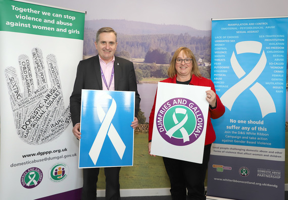 White ribbon campaign Jeff Ace and Dawn Roberts