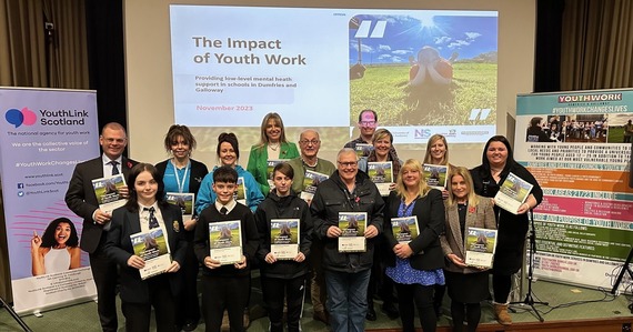 Young people, councillors and officials at the research study launch event