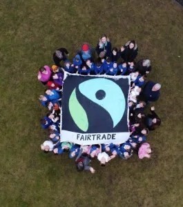 Dunscore Primary with Fairtrade logo