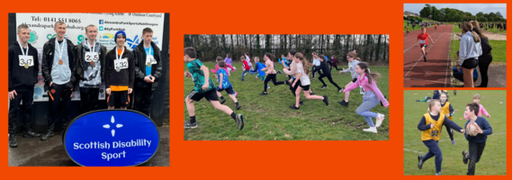 Multiple images of children taking part in sport