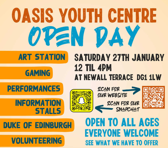Oasis Centre Open Day poster