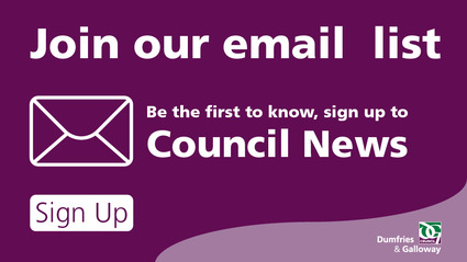 Council news sign up graphic - sign up to receive emails