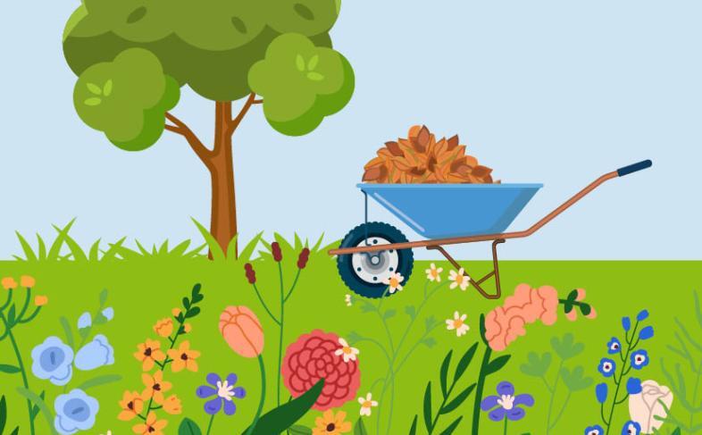 Colourful graphic for recycling campaign