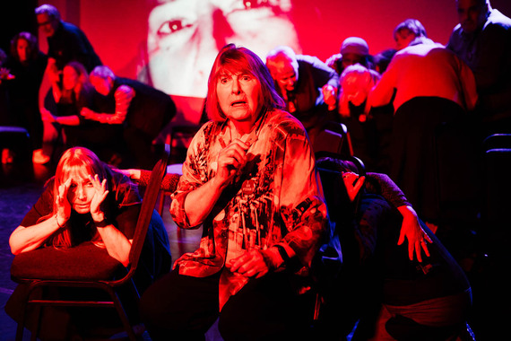 Image from a performance of the Flames theatre group.