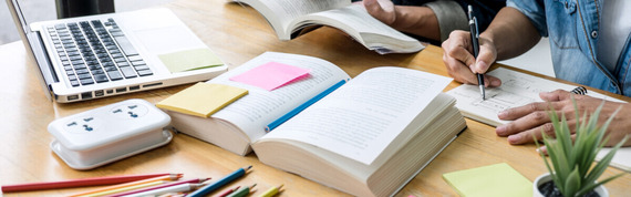 Image of someone studying