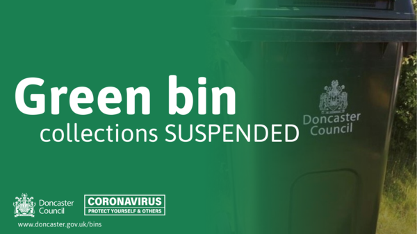 Green Bins suspended