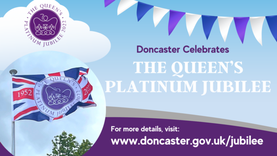 Jubilee Flag flying in Doncaster