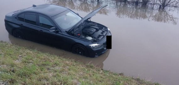 Flooded car