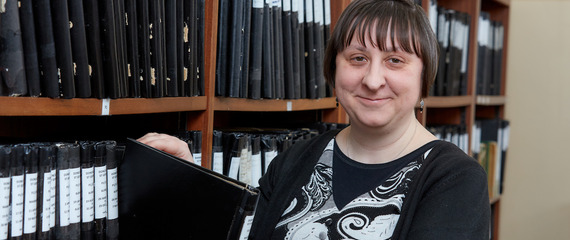 Woman with catalogues