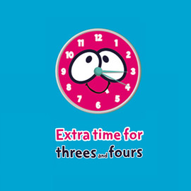 extra time for threes and fours