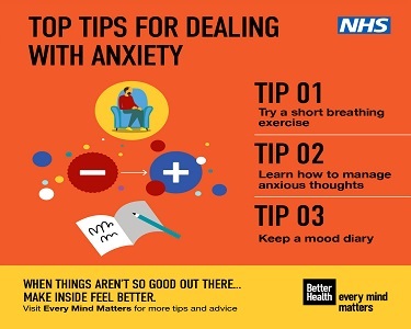 infographic of ways to handle anxiety 