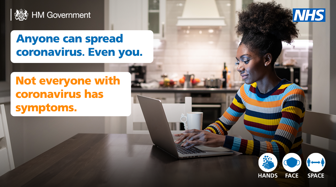 woman on a laptop - act like you have coronavirus 