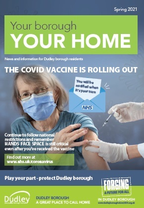 woman getting her covid-19 vaccine on the front cover of the spring Your Home magazine edition 