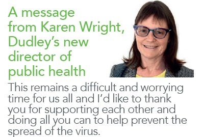 Picture of public health director Karen Wright and a short introduction