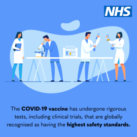 infographic of people testing coronavirus vaccine